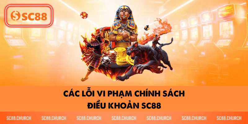 Các lỗi vi phạm chính sách điều khoản SC88